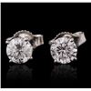 Image 1 : 14KT White Gold 0.90ctw Diamond Solitaire Earrings