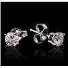 Image 2 : 14KT White Gold 0.90ctw Diamond Solitaire Earrings
