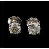 Image 1 : 14KT White Gold 1.04ctw Diamond Stud Earrings