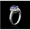 Image 3 : 14KT White Gold 1.53ct Tanzanite and Diamond Ring