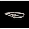 Image 1 : 14KT White Gold 0.52ctw Diamond Bangle Bracelet