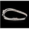 Image 2 : 14KT White Gold 0.52ctw Diamond Bangle Bracelet