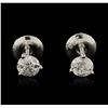 Image 1 : 14KT White Gold 0.67ctw Diamond Stud Earrings