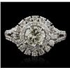 Image 1 : 14KT White Gold 1.94ctw Diamond Ring