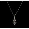 Image 2 : 1.11ctw Diamond Pendant With Chain - 14KT White Gold