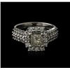 Image 1 : 14KT White Gold 1.58ctw Diamond Ring