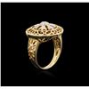 Image 3 : 14KT Yellow Gold 0.22ctw Diamond Ring
