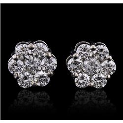 14KT White Gold 1.65ctw Diamond Earrings