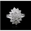 Image 1 : 14KT White Gold 1.47ctw Diamond Ring