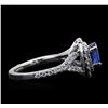 Image 3 : 14KT White Gold 1.25ct Tanzanite and Diamond Ring
