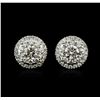 Image 1 : 14KT White Gold 1.00ctw Diamond Stud Earrings