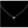 Image 2 : 14KT White Gold 0.14ct Diamond Necklace