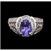 Image 1 : 14KT White Gold 1.83ct Tanzanite and Diamond Ring