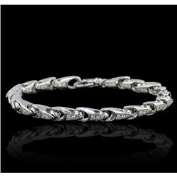 14KT White Gold 1.01ctw Diamond Bracelet