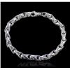 Image 2 : 14KT White Gold 1.01ctw Diamond Bracelet