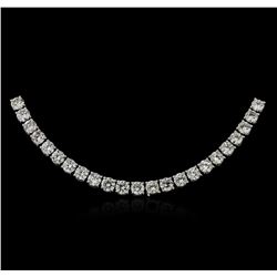 18KT White Gold 21.08ctw Diamond Necklace