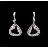 Image 1 : 0.57ctw Diamond Earrings - 14KT White Gold