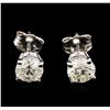 Image 1 : 1.26ctw Diamond Stud Earrings - 14KT White Gold
