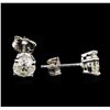 Image 2 : 1.26ctw Diamond Stud Earrings - 14KT White Gold