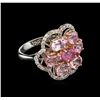 Image 2 : 5.92ctw Sapphire and Diamond Ring - 14KT Two-Tone Gold