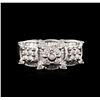 Image 1 : 14KT White Gold 0.87ctw Diamond Ring