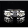 Image 1 : 14KT White Gold 1.65ct Black & White Diamond Ring