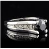 Image 2 : 14KT White Gold 1.65ct Black & White Diamond Ring
