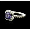 Image 2 : 14KT White Gold 2.53ct Tanzanite and Diamond Ring