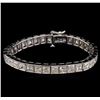 Image 1 : 26.35ctw Diamond Tennis Bracelet - 14KT White Gold