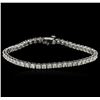 Image 1 : 14KT White Gold 5.13ctw Diamond Tennis Bracelet