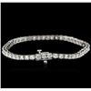 Image 2 : 14KT White Gold 5.13ctw Diamond Tennis Bracelet