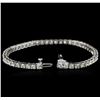 Image 3 : 14KT White Gold 5.13ctw Diamond Tennis Bracelet