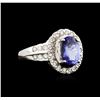 Image 2 : 14KT White Gold 2.03ct Tanzanite and Diamond Ring