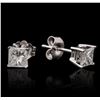 Image 2 : 14KT White Gold 0.87ctw Diamond Solitaire Earrings