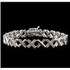 Image 1 : 14KT White Gold 1.07ctw Diamond Bracelet