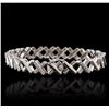 Image 2 : 14KT White Gold 1.07ctw Diamond Bracelet