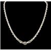 Image 1 : 32.76ctw Diamond Necklace - 18KT White Gold