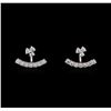 Image 1 : 0.91ctw Diamond Earrings - 14KT White Gold