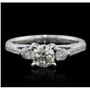 Image 1 : 18KT White Gold 1.57ctw Diamond Ring