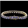 Image 2 : 14KT Yellow Gold 17.40ctw Tanzanite Bracelet