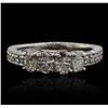 Image 1 : 14KT White Gold 1.27ctw Diamond Ring