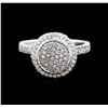 Image 1 : 14KT White Gold 0.80ctw Diamond Ring