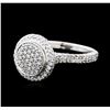Image 2 : 14KT White Gold 0.80ctw Diamond Ring