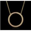 Image 1 : 14KT Yellow Gold 0.90ctw Diamond Pendant With Chain