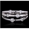 Image 1 : 14KT White Gold 0.60ctw Diamond Ring