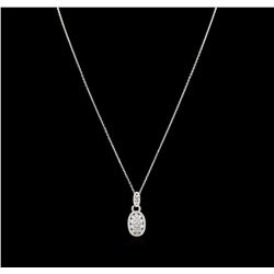 1.15ctw Diamond Pendant With Chain - 14KT White Gold