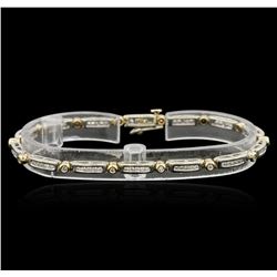 14KT Two-Tone Gold 0.59ctw Diamond Bracelet