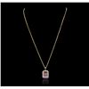 Image 1 : 14KT Yellow Gold 5.29ct Ametrine and Diamond Pendant With Chain