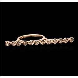 14KT Rose Gold 0.13ctw Diamond Ring