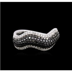 14KT White Gold 1.27ctw Black Diamond Ring